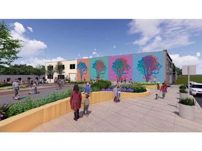 “Numbers and Trees: Cincinnati Cottonwoods” (2024) mural