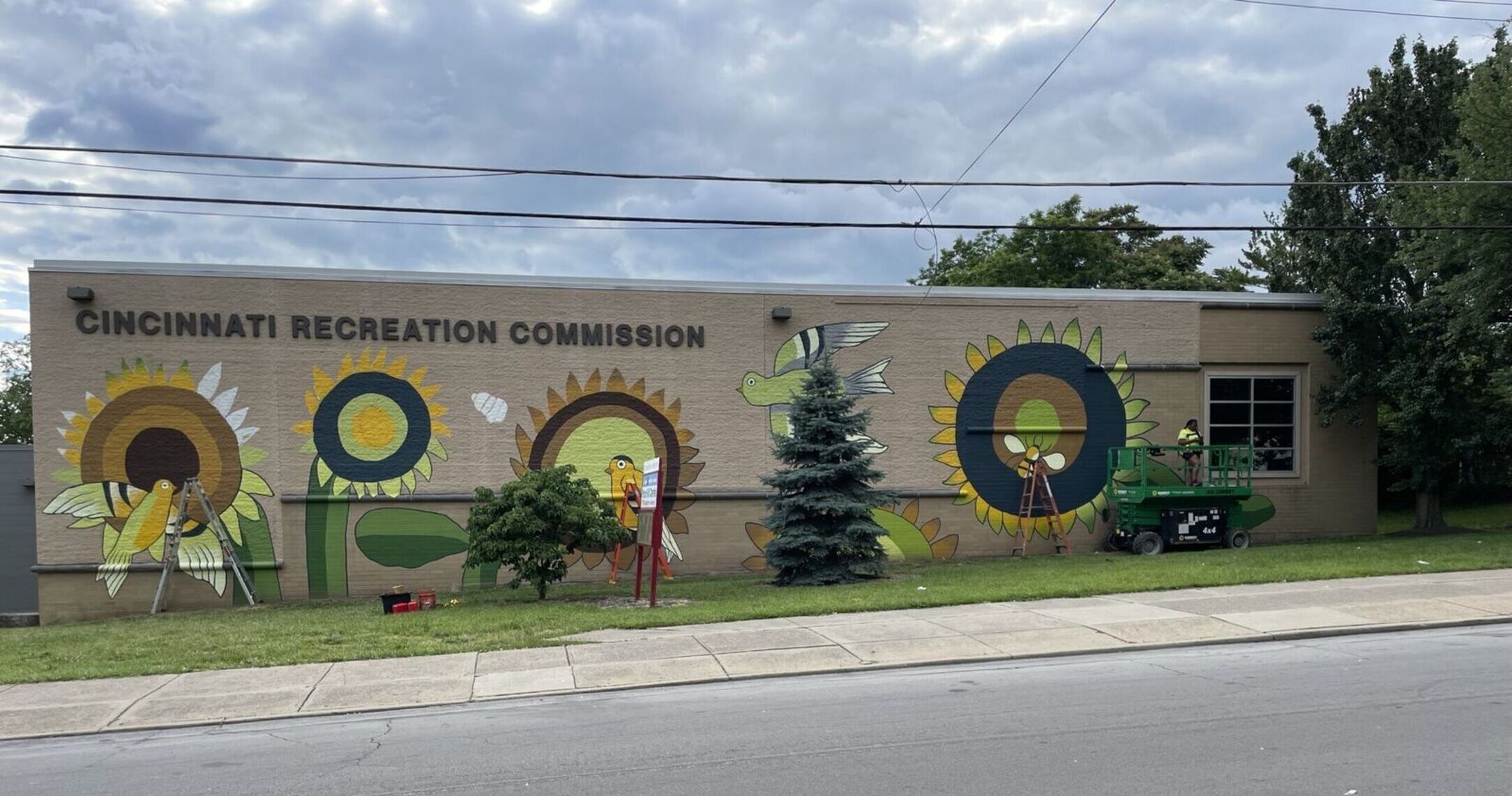 Sunflowers on Cincinnati rec commission