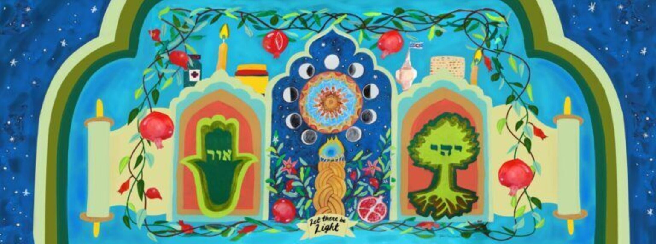 Let there be light mural 