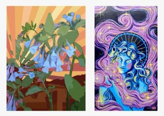 Adrienne Dixon’s “Resilience (Sunrise)” and Emily Howard’s “I Wrap Myself in Starlight”