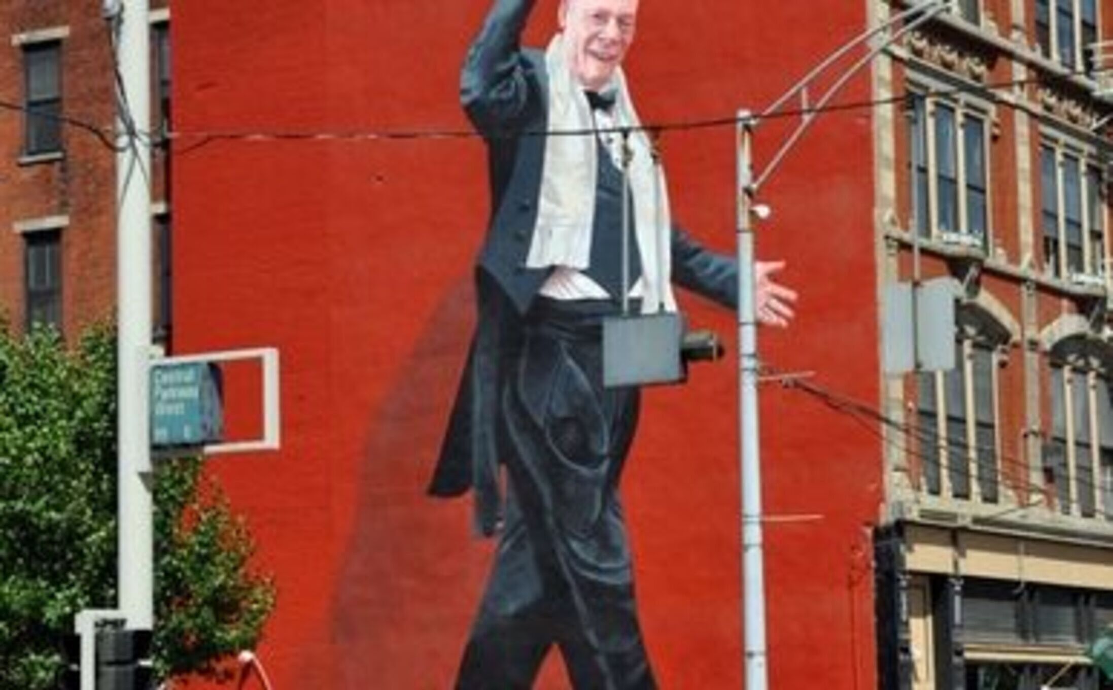 mural of man in suit