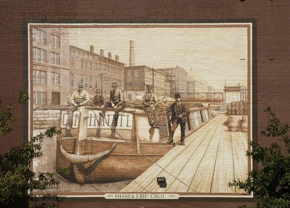 Canal at Vine Street Circa 1900 - Viewing Full Size